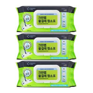크린랩 물걸레청소포 대형 30매 x 3팩 생활화학 안전인증 베이킹소다함유 찌든때청소