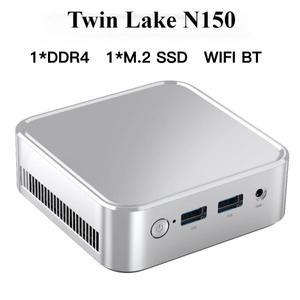 Twin Lake N150 미니 PC Windows 11 Pro DDR4 16GB 512GB NVMe SSD WIFI6 BT5.2 데스크탑 오피스 게이머