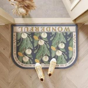 1+1 빨아쓰는 플라워 규조토 발매트 욕실 주방 화장실 미끄럼방지