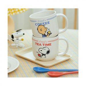 피너츠 스누피 찰리브라운 데일리 머그 x 스푼 세트 혼합색상