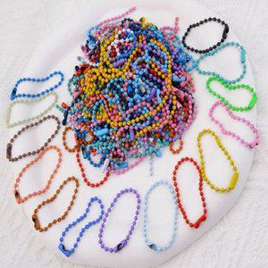 군번줄 볼체인 구슬줄 컬러 주얼리 키링 15cm