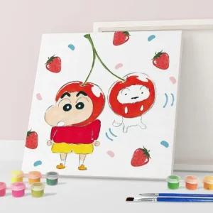 DIY 페인팅 캔버스 짱구 그림 그리기 체리짱구 20X20 (WFGOZKI)