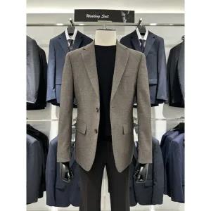 [트루젠]베이지 스판 기본핏 남자 비지니스 캐주얼 자켓