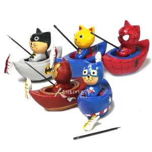 어벤져스 솔로 낚시 배 고양이고양이인형 고양이장식품 고양이미니어처 미