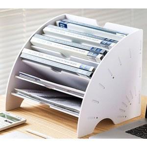 서류정리대 서류함 원목 라운드 A4 정리함 서류 4단 트레이