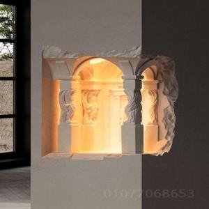 코너 석고램프 내장형 거실 따뜻한 유도 램프 궁전 아틀란티스 침실 복도