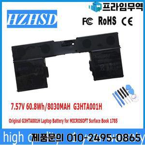 G3HTA001H 7.57V 60.8Wh 8030MAH MICROSOFT Surface Book 1785 향상된 노트북 태블릿 키보드 배터리 용 기