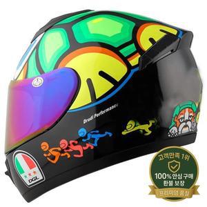 DOT 승인 여성 어린이 오토바이 헬멧 풀 페이스 장비 보호 큰 눈 레인보우