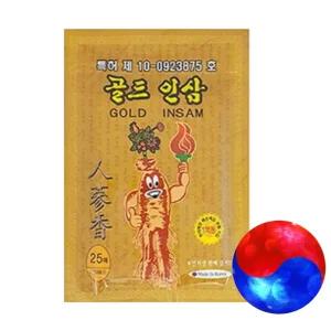 골드인삼 - 건강패드 25매 붙이는 찜질 패드 홍삼 손목 파스형 인삼파스타입 붙이는