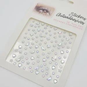 얼굴 파츠 스티커 반짝이 보석스티커 축제 파티 분장