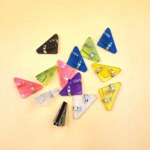 삼각 모서리 집게 페이퍼 북 클립 서류고정 코너 투명집게 6칼라