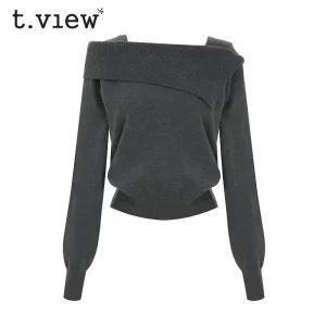 [티뷰] 페미닌골지오프숄더니트_V5C-CKN010