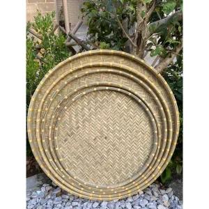 대나무소쿠리 60cm 나무채반 과일 광주리 전바구니