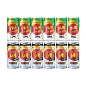 해태 갈배사이다 제로 210ml 6캔 + 해태 갈아만든배 저칼로리 210ml 6캔 / 총 12캔