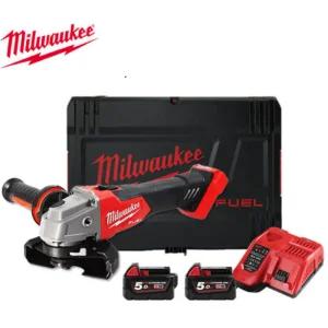 M18 FSAG-125X-502 밀워키 충전 그라인더 세트 18V5.0AH 배터리 2개