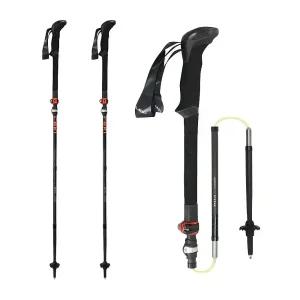 LEKI 레키 마카루 FX 카본 5단접이식 등산 스틱 지팡이 폴대 블랙 오렌지 65220621