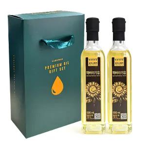 프리미엄 해바라기씨유 500ml 2p(유리병)/식용유세트 명절선물 단체선물 추석 답례품 
