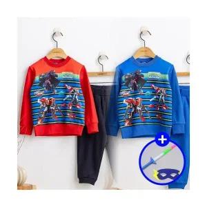 헬로카봇 남아 스트라이프 맨투맨 상하복 유아 런던아이