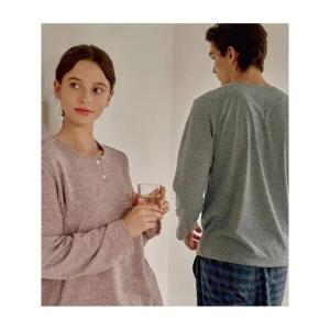 [솔브]비너스 행사 균일가 커플 홈웨어 폴리 양기모 솔리드 상의 남여 단품 VEV3857F V.._P404906369