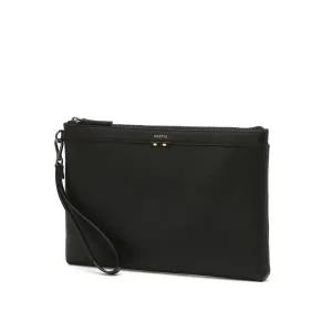 [롯데백화점]헤지스ACC [인기신상]HJHO5F530BK_남성 로고 프린트 가죽 클러치백