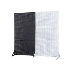 이동식 철제 타공파티션 가벽 사무실 가림막 대형 타공판 50x100 흰색 지지대만능 바퀴