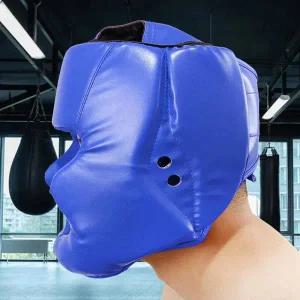 PU 가죽 통기성 복싱 헤드기어 레슬링 스파링 태권도 킥복싱 무에타이 산다용 머리 보호 기어
