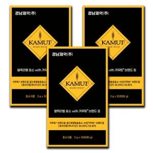[내일도착]경남제약 블랙라벨 효소 with 카무트 브랜드 밀 3g X 30포 3개 (총90포)
