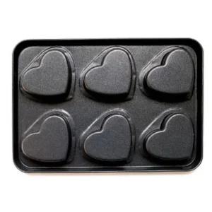고품질 6구하트틀 하트틀 생일선물 6구 가정용 하트팬 오븐용팬 빵틀 제과제빵 오븐팬 (WFJNCDO)