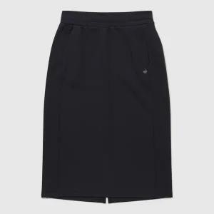 [르꼬끄](센텀시티점)여성 레귤러핏 모달 더블텐션 미디 스커트 (QQ322OSK81_BLK)