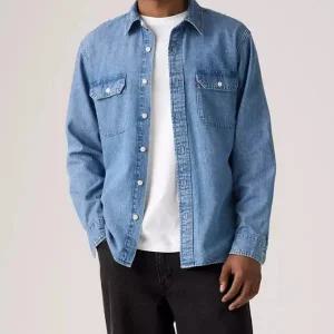 리바이스 남성 릴렉스드 핏 워커 셔츠 청남방 19587-0348