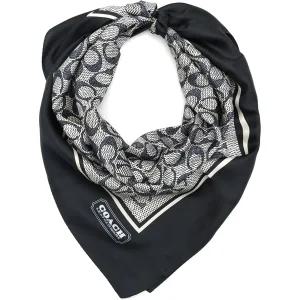 코치 여성 실크 스카프 C로고 빈티지