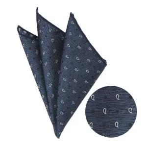 [알티피아]화이트 물방울 네이비 행커치프