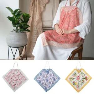 su 영화) 디자인의 플라워 레이스 손수건 겸용 앞치마 티코스터 남자스카프 키친크로스