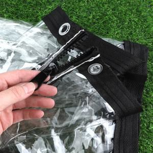 명확한 지퍼 방수포 야외 Pergola 캐노피 투명 도어 커튼 천을