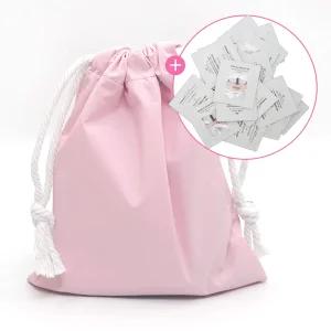 복주머니파우치(오휘 미라클 모이스처 세라마이드 부스팅 크림60매) 핑크바스락원S