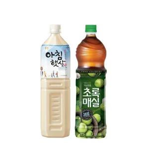 [웅진식품][6+6] 아침햇살 1.5L 6입 + 초록매실제로 1.5L 6입