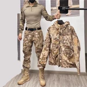 미군 군복 겨울 특전사 밀리터리룩 세트 위장복 야외 밀리터리 카고 마스크 바람막이 점퍼