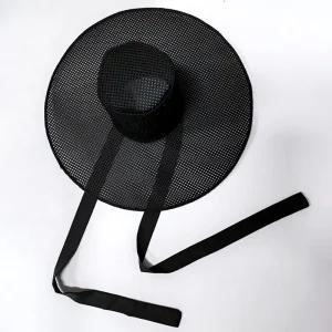 양반 갓 저승사자 전통 망사 모자 한복 스타일 무대용 검정