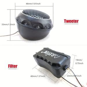 280W(2pcs*140W) 필터 스테레오 스피커가 있는 자동차 트위터 음악 소프트 돔 밸런스드 오디오 실크 박스
