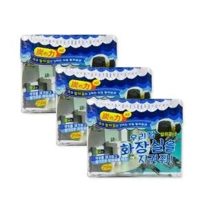 우리집 화장실을 지켜줘 탈취제(화장실용 250g) 3개 탈취겔 숯 냄새제거