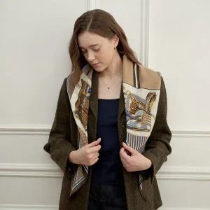 [엘르](의정부점) 카일리 울실크 롱 다이아 스카프 SE549T312