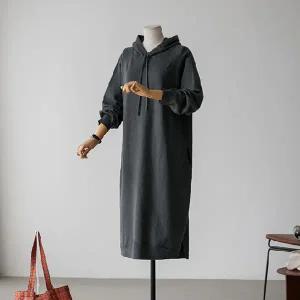 (안나앤플러스) 델리 후드 니트 원피스[드레스CZ463] 빅사이즈