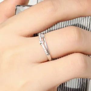 트렌디반지 심플반지 반지 두줄 오픈링 남자반지 티타늄반지 은반지 불빛반지 볼드반지