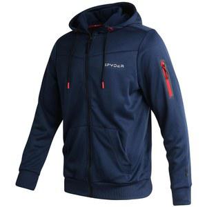 스파이더 남성 액티브 스웨트셔츠 - 퍼포먼스 테크 플리스 집 후디 스웨트셔츠 - 운동용 풀 집 트랙 재킷 (S-XL)