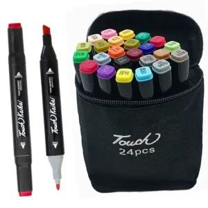 그림사인펜 디자인 드로잉 풍부한색채 듀얼헤드 트윈마커펜 즐거운 패브릭마카