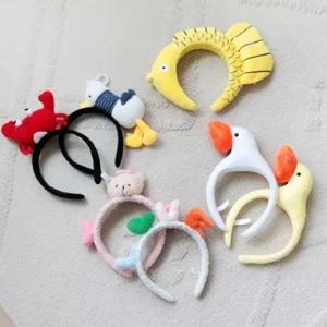 7종 머리띠 파티 동물 캐릭터 곰돌이 오리 놀이공원/유아//어린이/크리스마스/헤어밴드/축제/학생/생일