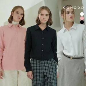 코모도 여성 플리스 본딩 페이크 셔츠 3종 세트 1001874