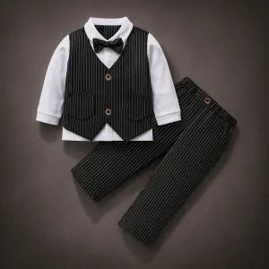 유아용 정장세트 4색상 조끼포함 남아 여아 격식있는 돌잔치 결혼식 의상