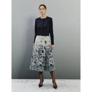 [아이잗컬렉션](타임스퀘어점패션관)네이처 아트워크 플리츠 스커트 (CRAA0SK211)