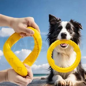 듀오독 강아지 원반 터그 링 마카롱 볼 고양이 애견 놀이 장난감